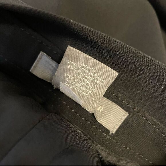 Ann Taylor Black Audrey Flat Front Side Zip Cuffed Hem Pants Size 6 - Picture 6 of 6